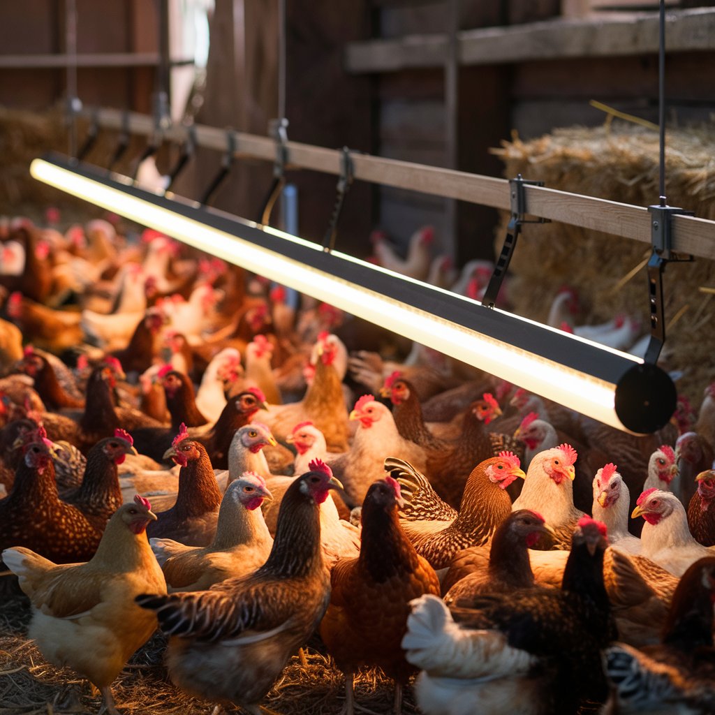 High-quality poultry light providing a warm, radiant glow for a healthy and thriving flock