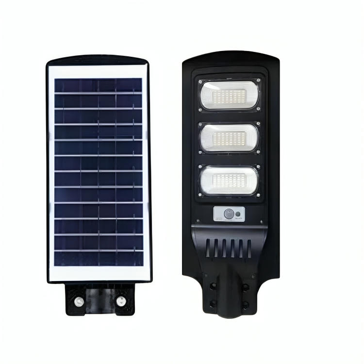 "Imported 90W all-in-one street light with integrated solar panel and LED, ideal for outdoor lighting"